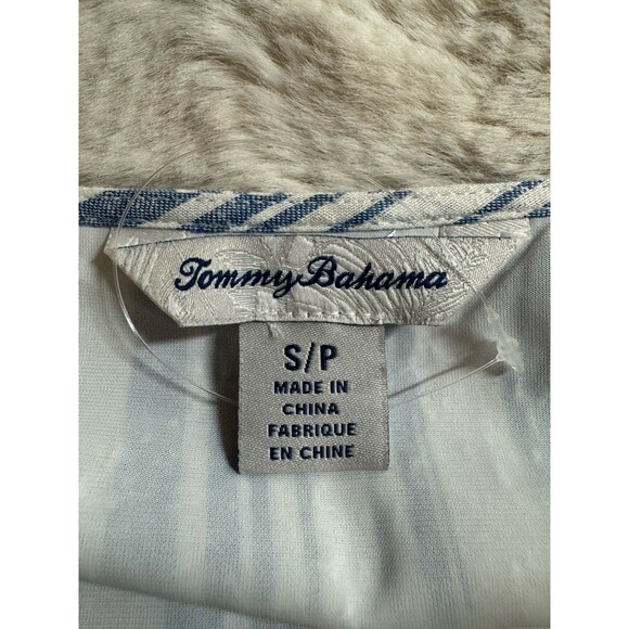 Tommy Bahama Women's Small Cover-up Peasant Coastal Striped Blue White EUC - Picture 4 of 6